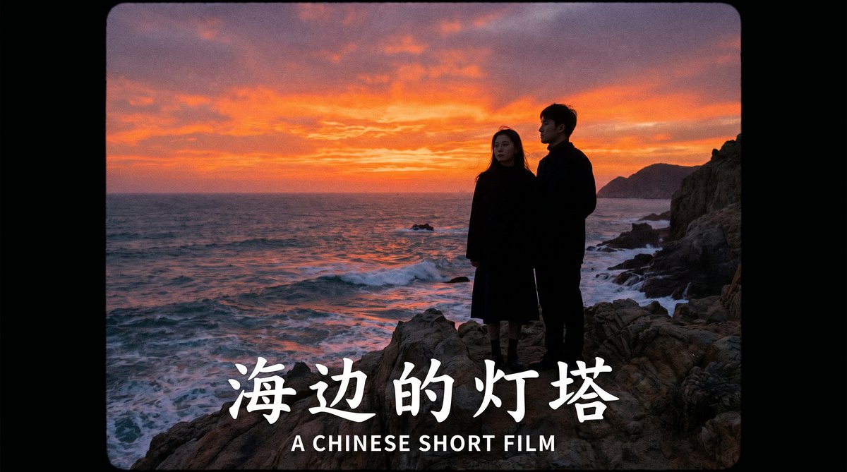 情侣获奖短片视频《海边的灯塔》